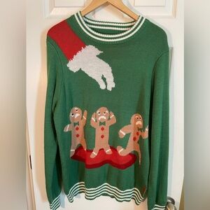 Ugly Christmas Sweater Gingerbread Man Tipsy Elves